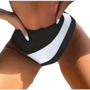 Ladies, Black & White Color Block Bikini bottoms, sz Small